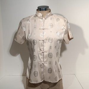Womens Chinese Mandarin silk blouse